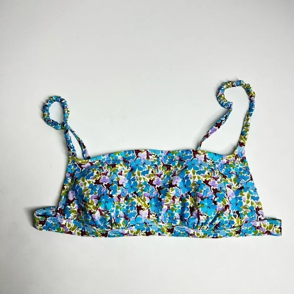Juniors' Apron Front Bralette Bikini Top - Xhilaration Multi Floral M